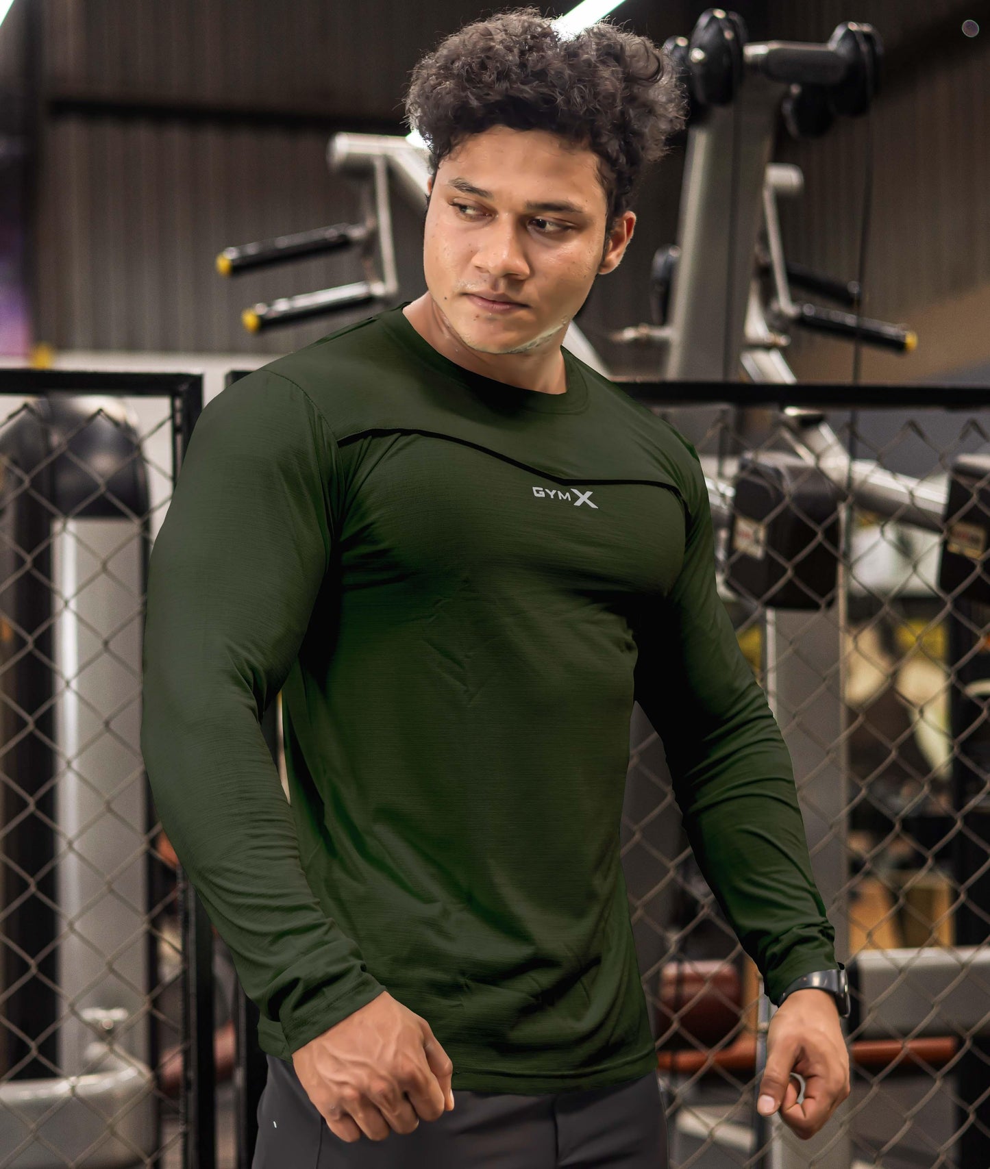 Blade Full Sleeve GymX Tee: Army Green