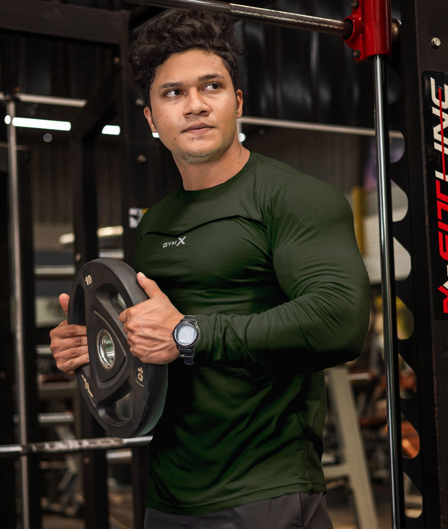 Blade Full Sleeve GymX Tee: Army Green