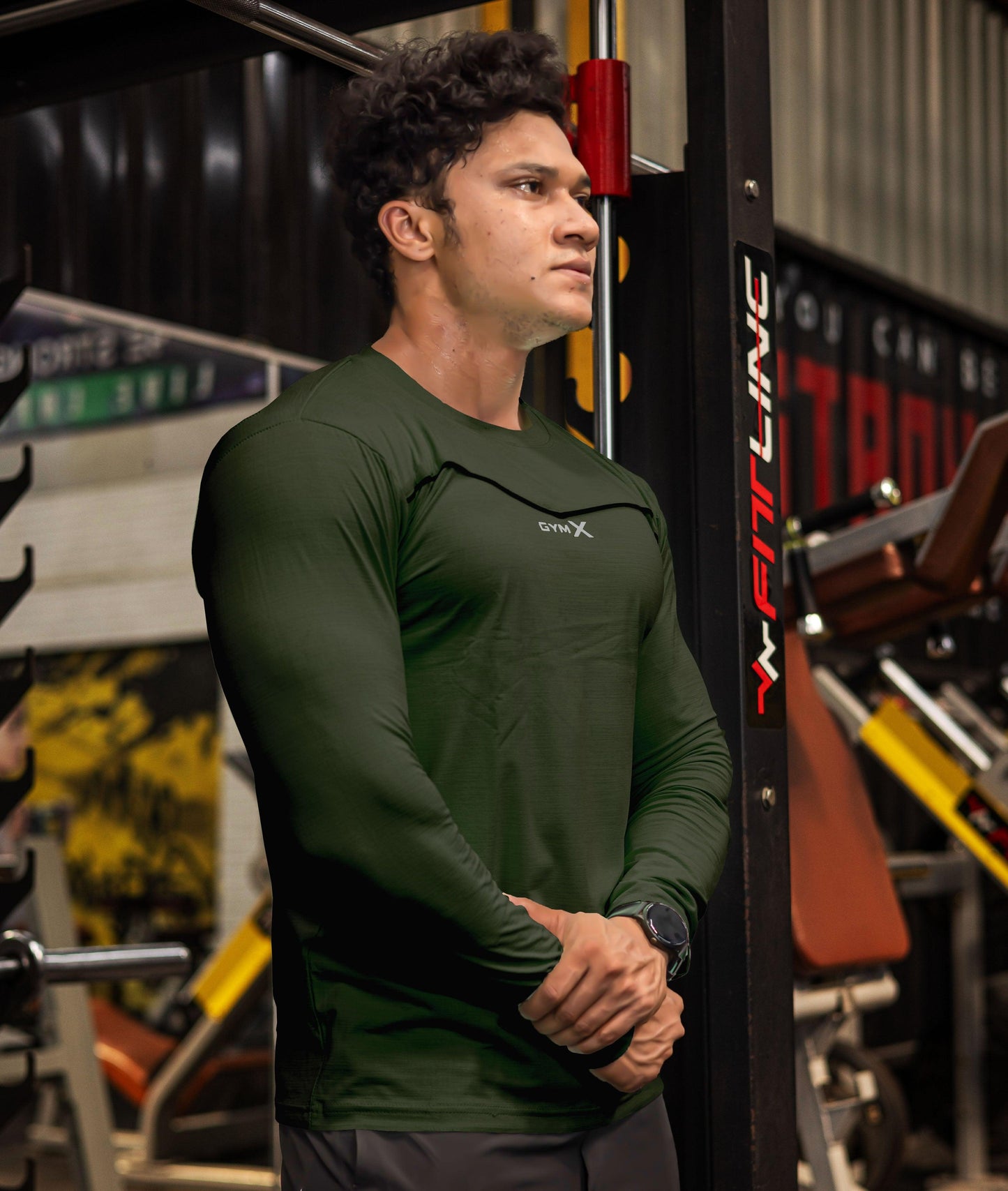 Blade Full Sleeve GymX Tee: Army Green