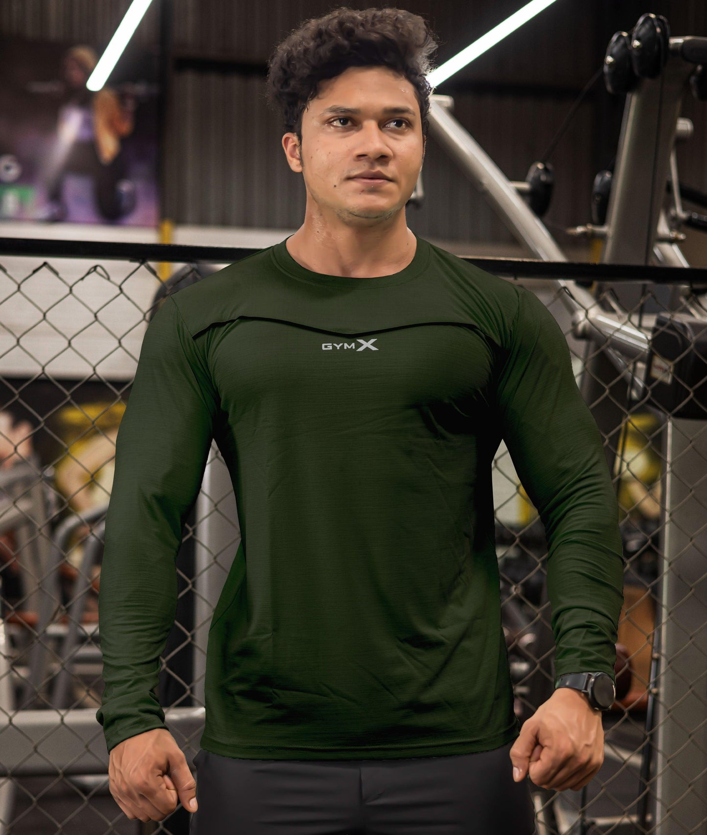 Blade Full Sleeve GymX Tee: Army Green