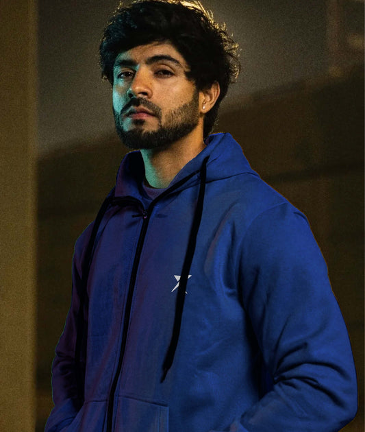 Winter Arc Oversized GymX Hoodie: Persian Blue