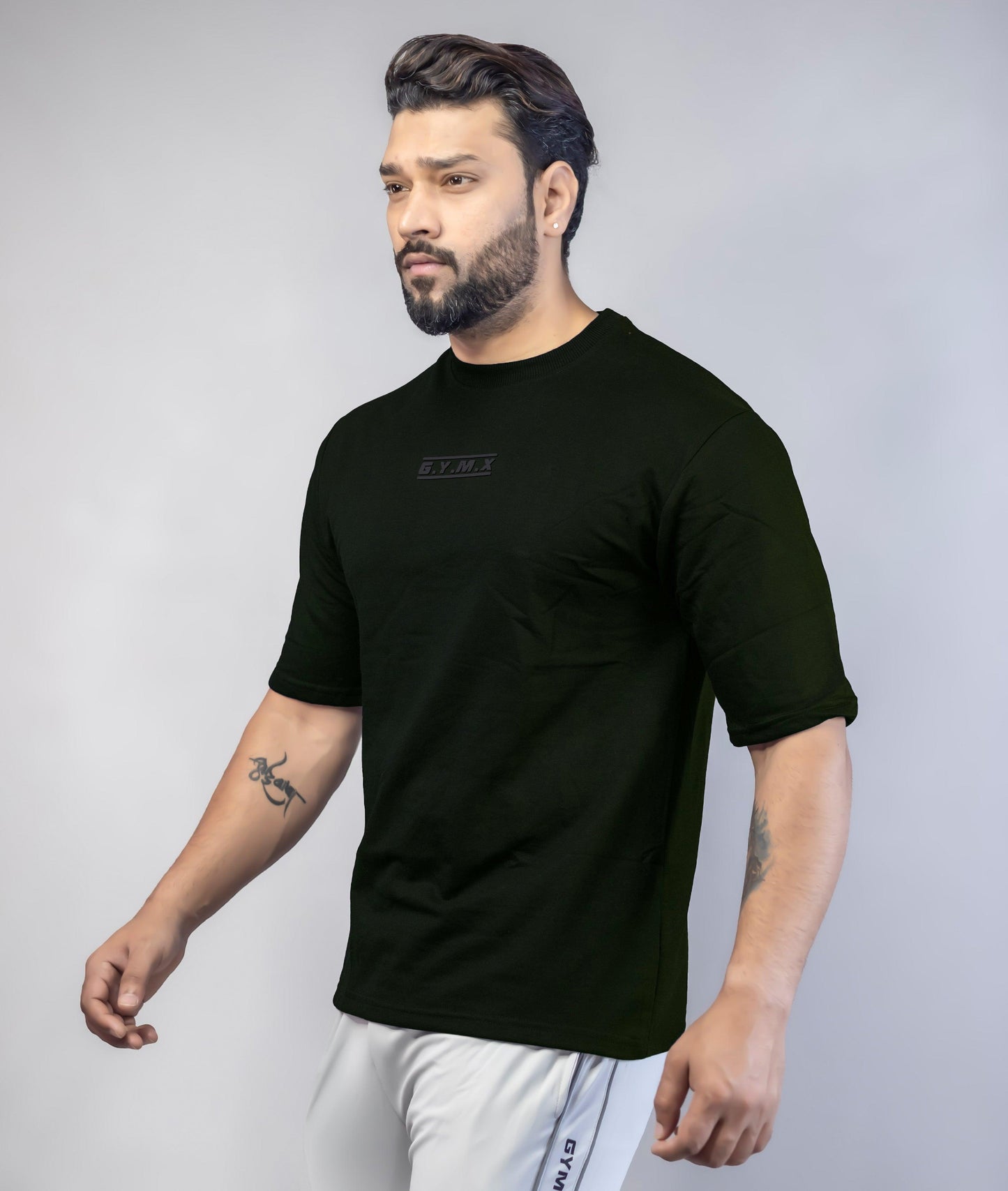 Emboss Oversize GymX Tee: Army Green