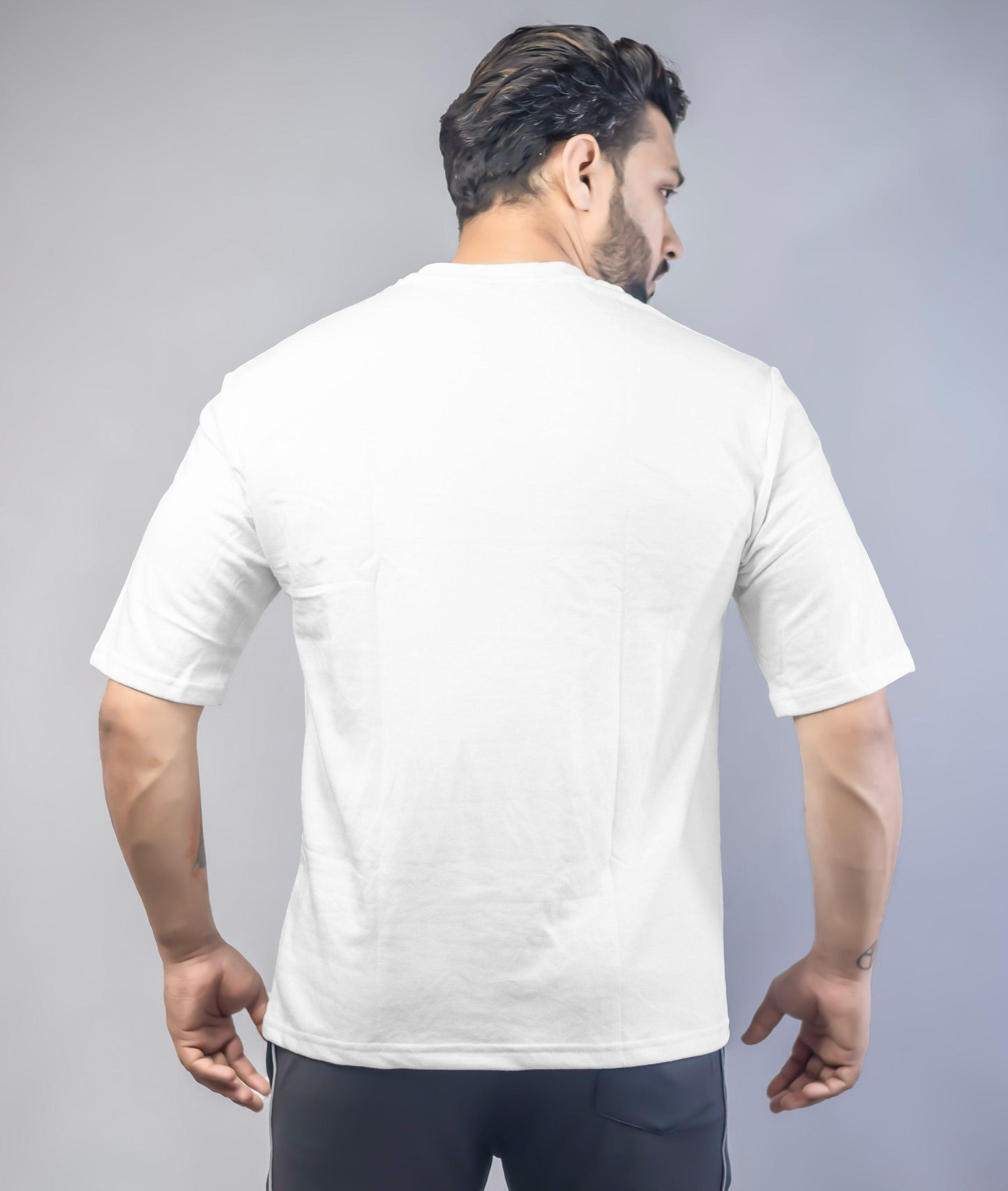 Emboss Oversize GymX Tee: White