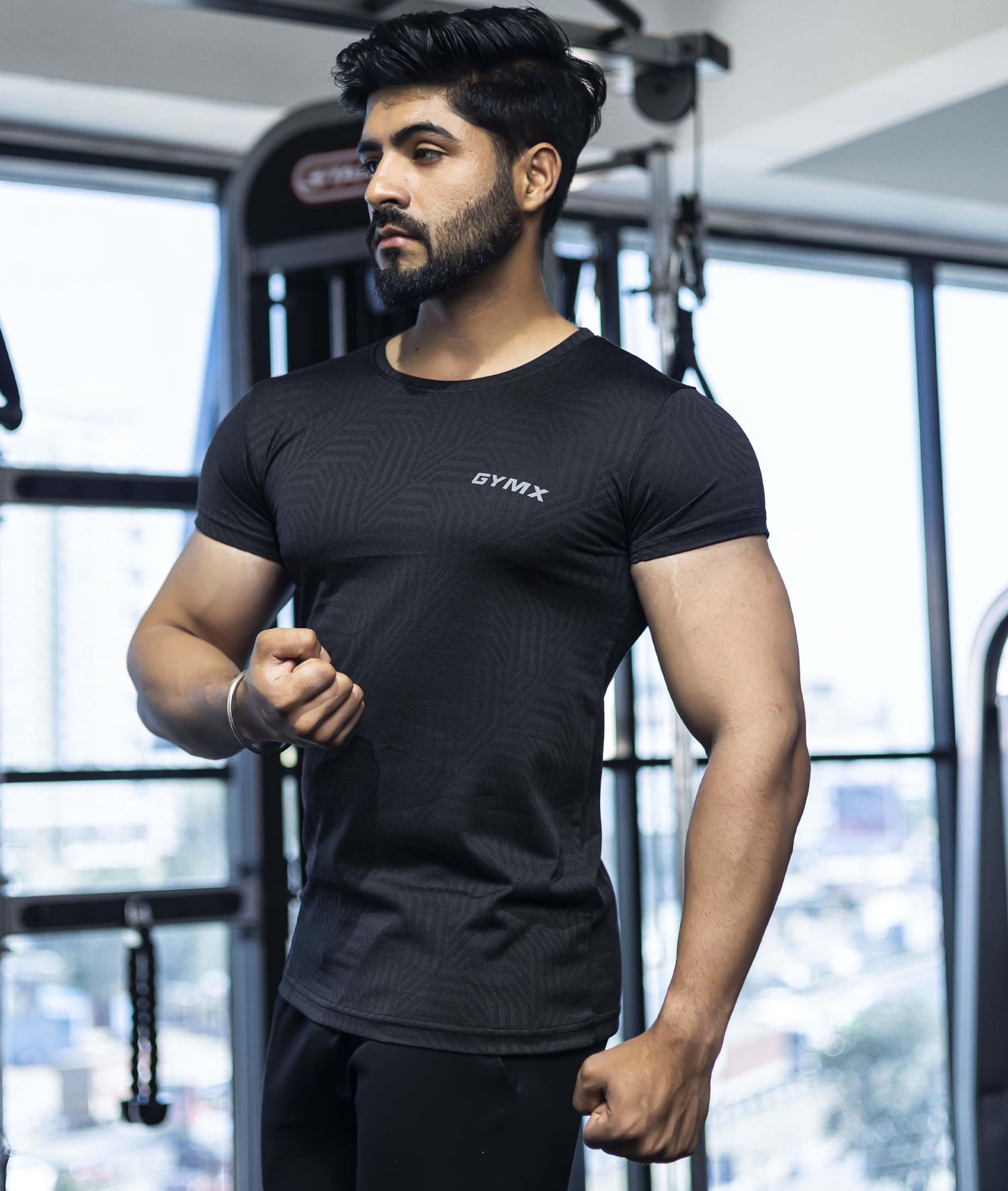 Training GymX Tee: Textured Black - GymX