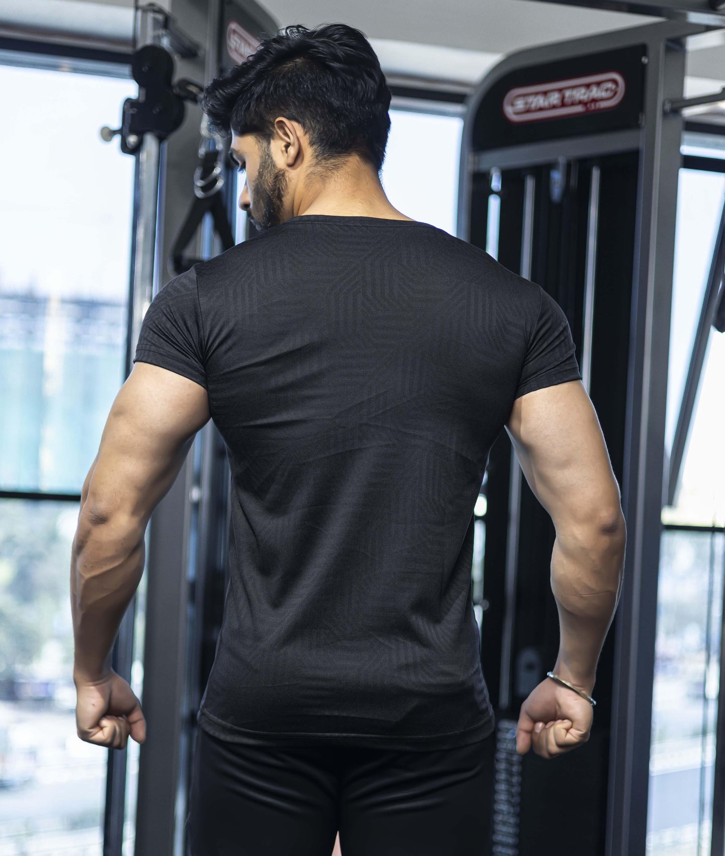 Training GymX Tee: Textured Black - GymX