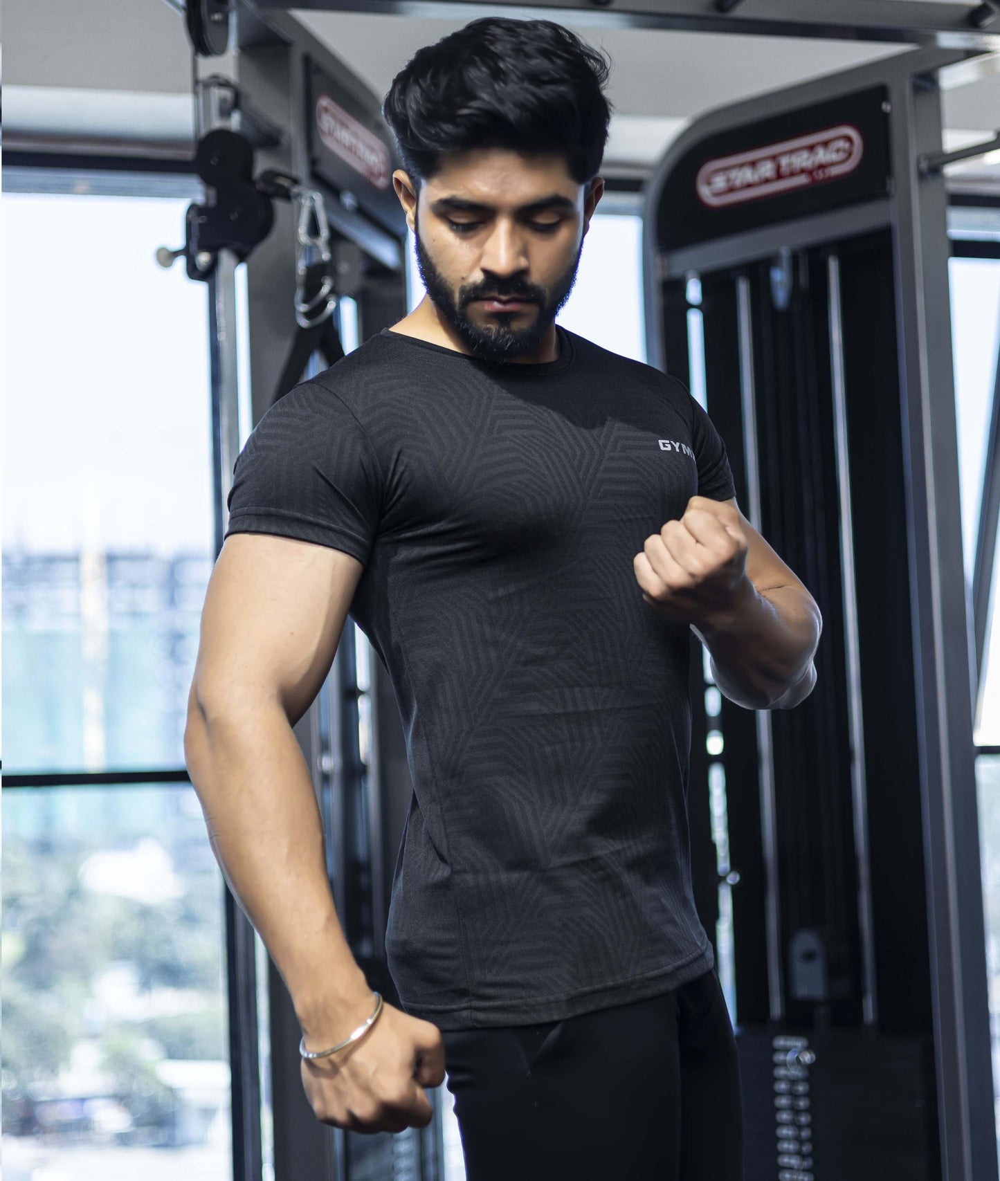 Training GymX Tee: Textured Black - GymX