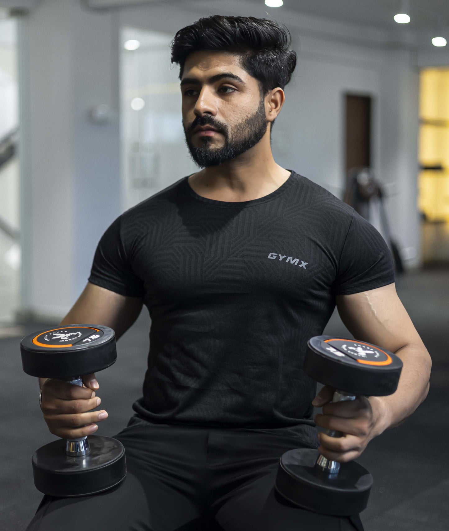 Training GymX Tee: Textured Black - GymX