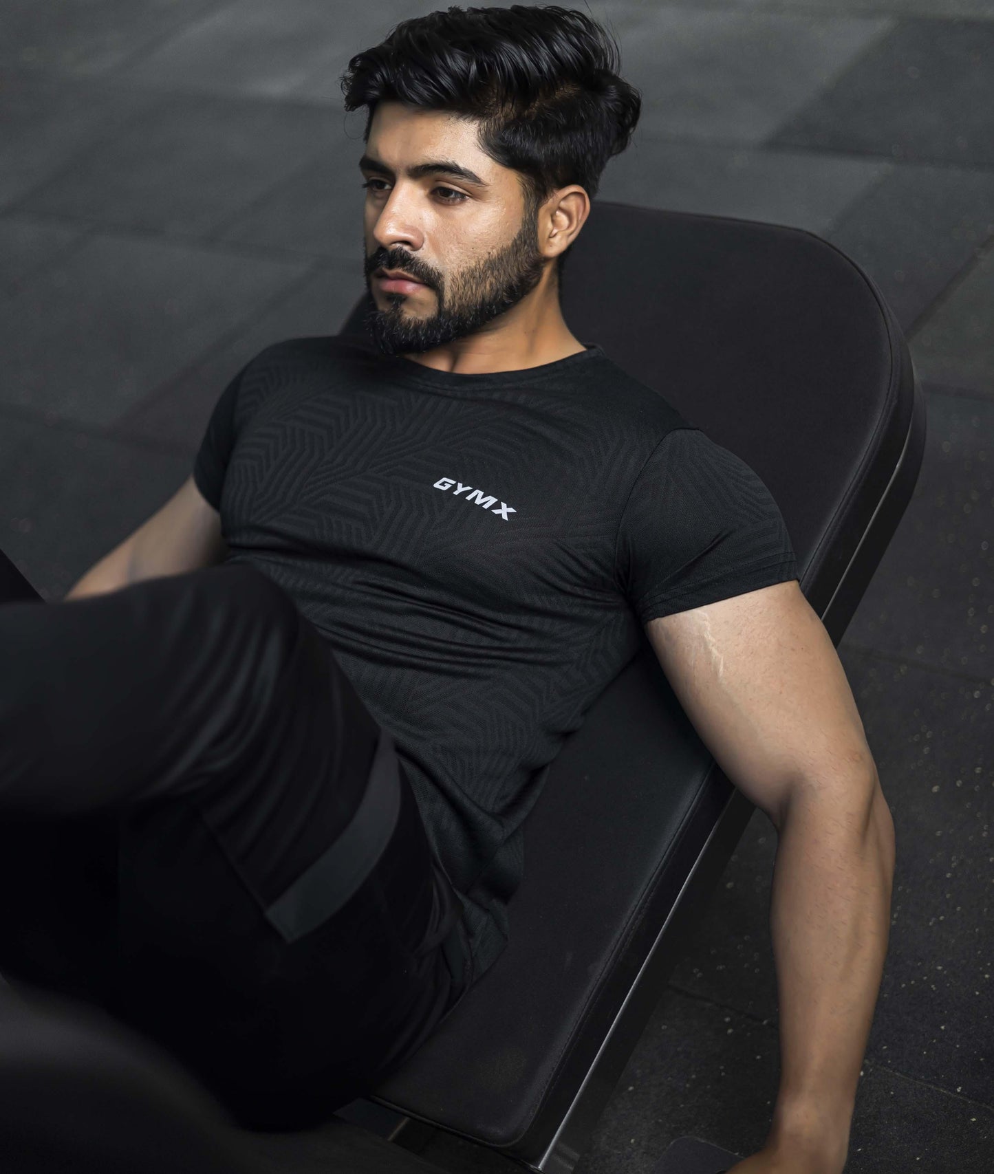 Training GymX Tee: Textured Black - GymX