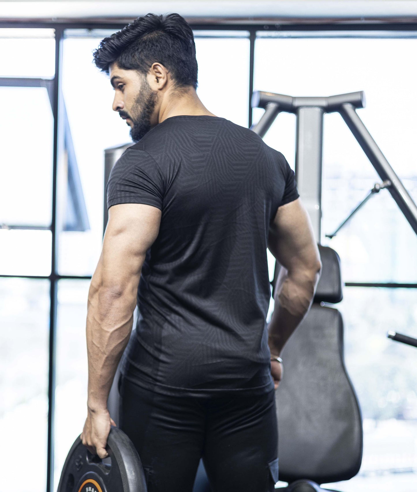 Training GymX Tee: Textured Black - GymX