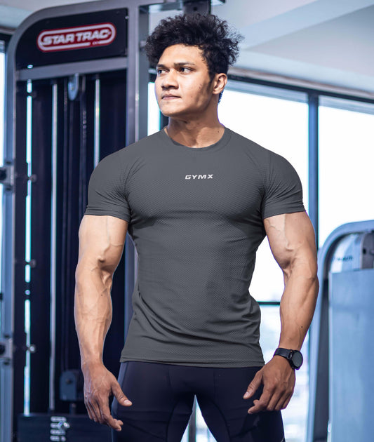 Diamond Cut GymX Tee: Shadow Grey - GymX