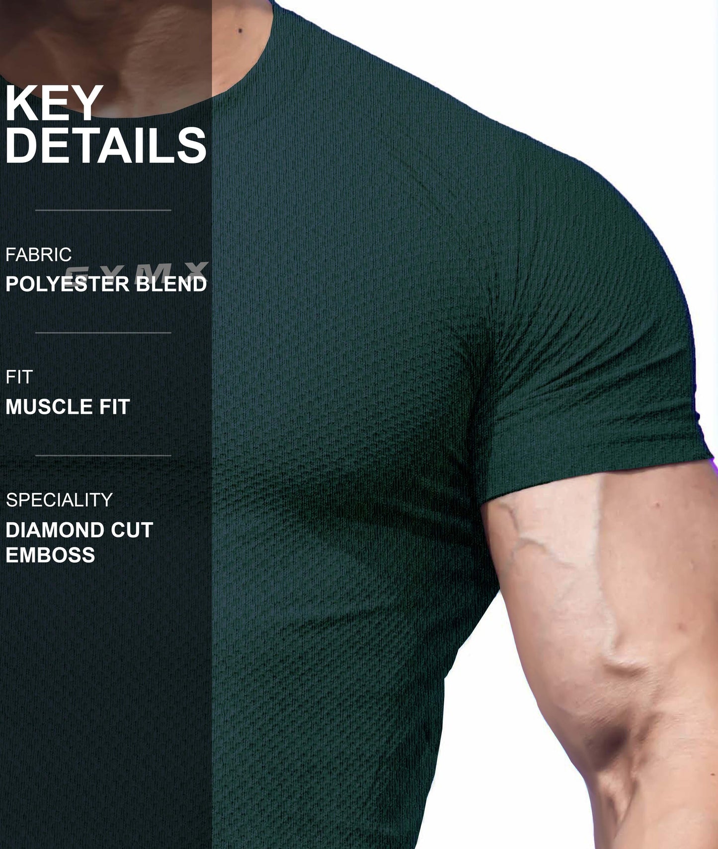 Diamond Cut GymX Tee: Emerald Green - GymX