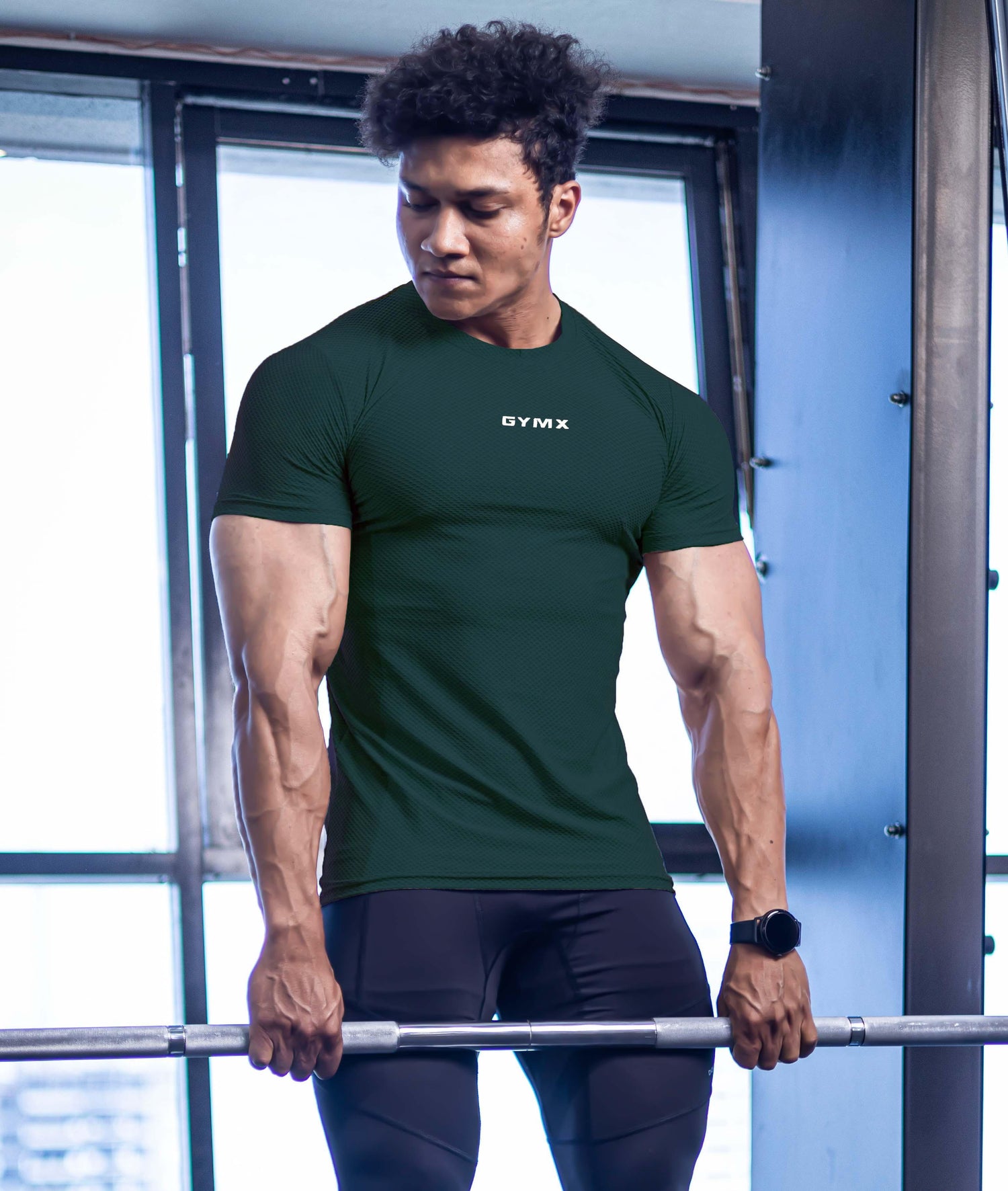 Diamond Cut GymX Tee: Emerald Green - GymX