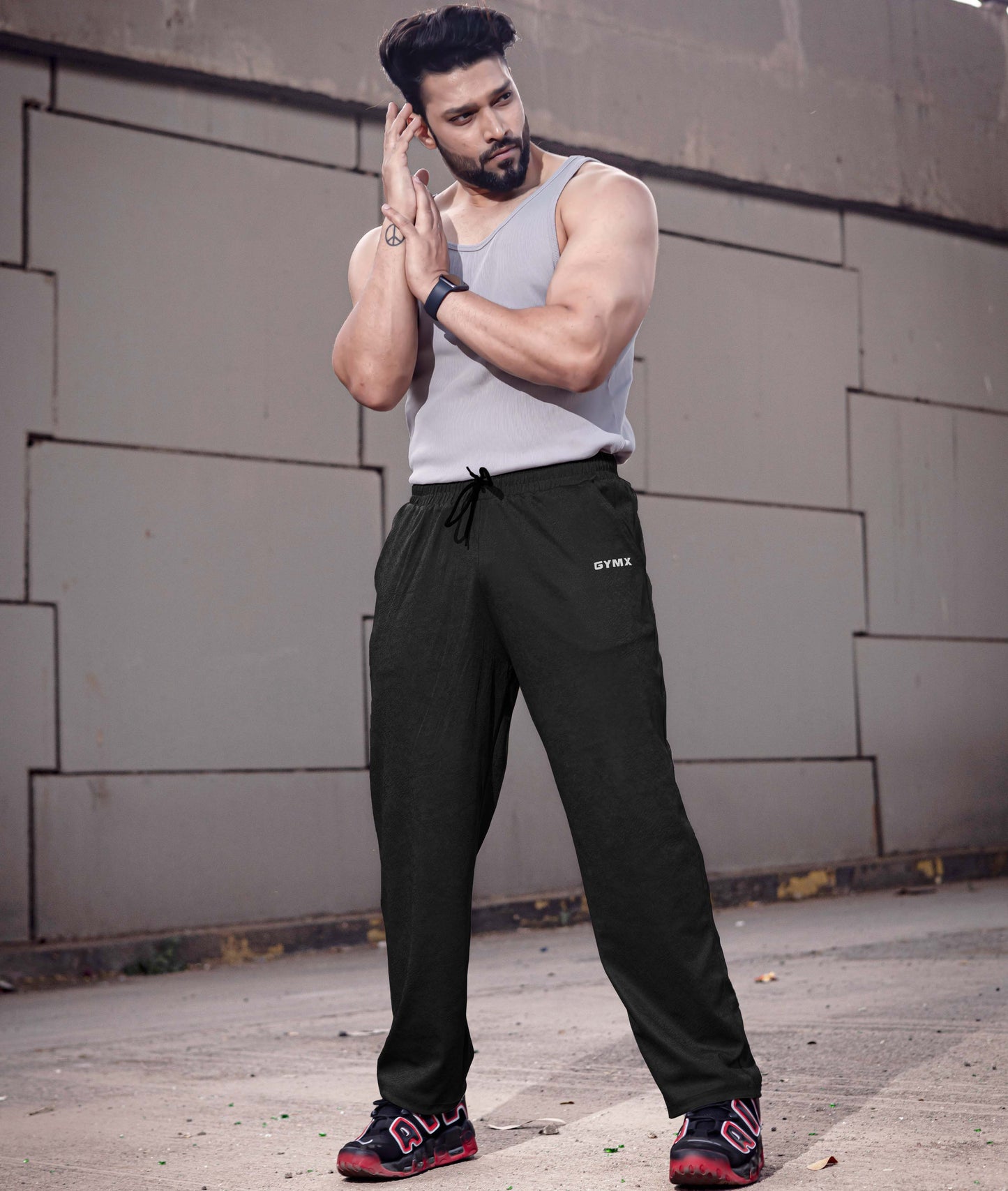 Villain GymX Oversized Bottoms: Slate Black