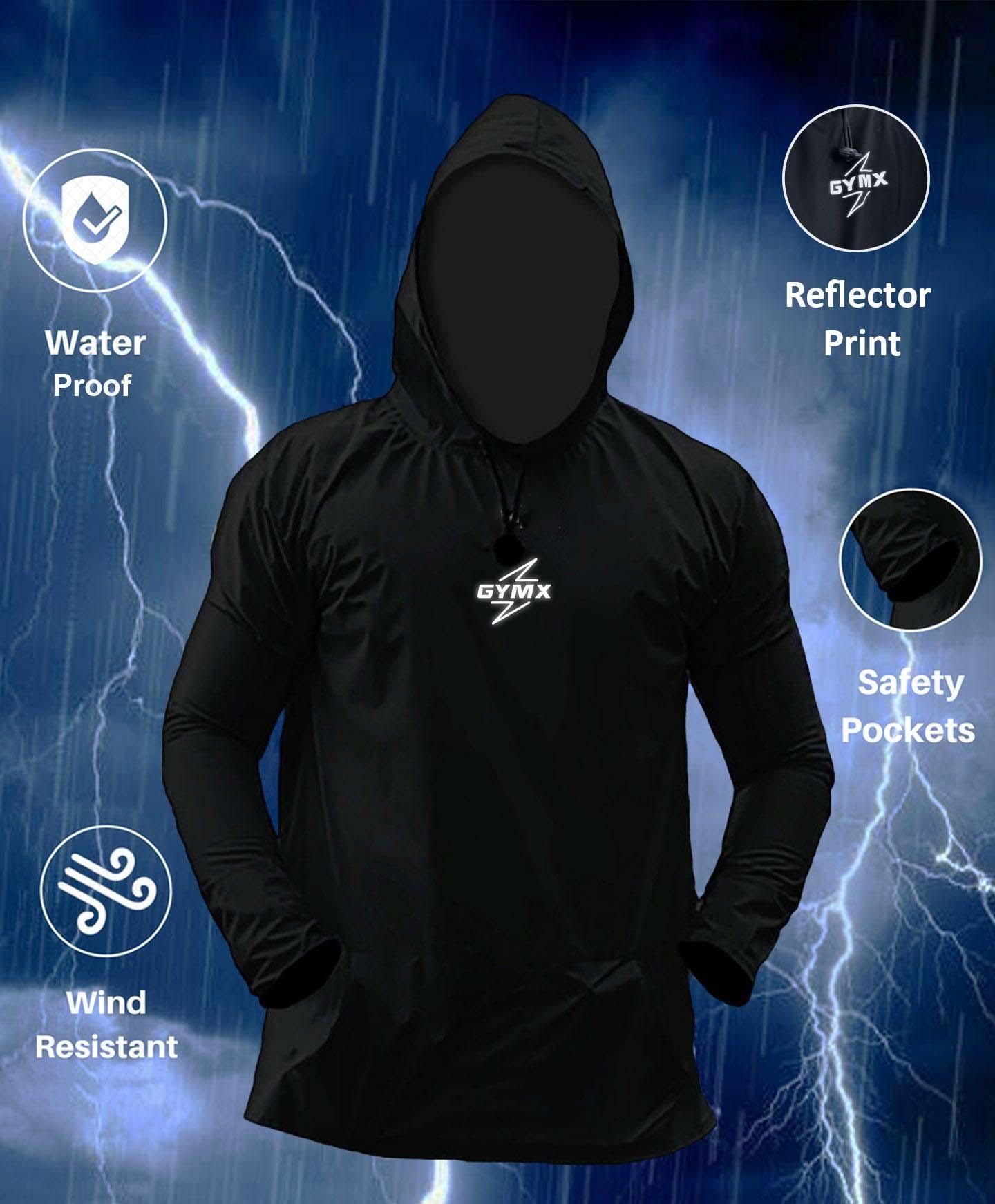 Storm Waterproof Jacket 2.0- Wicked Black (with rainproof phone pockets)