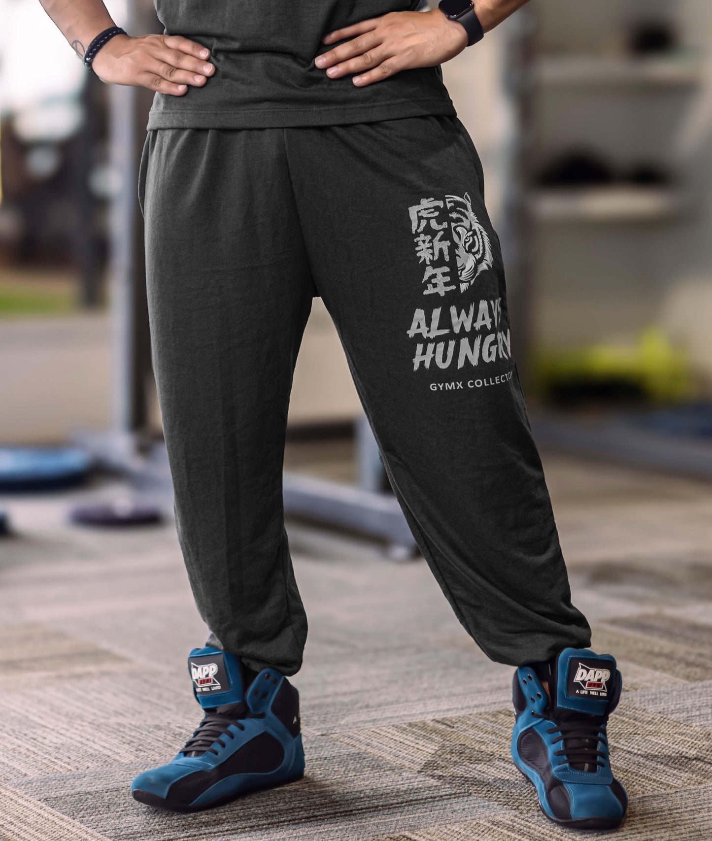 Always Hungry Oversized GymX Joggers: Dark Grey