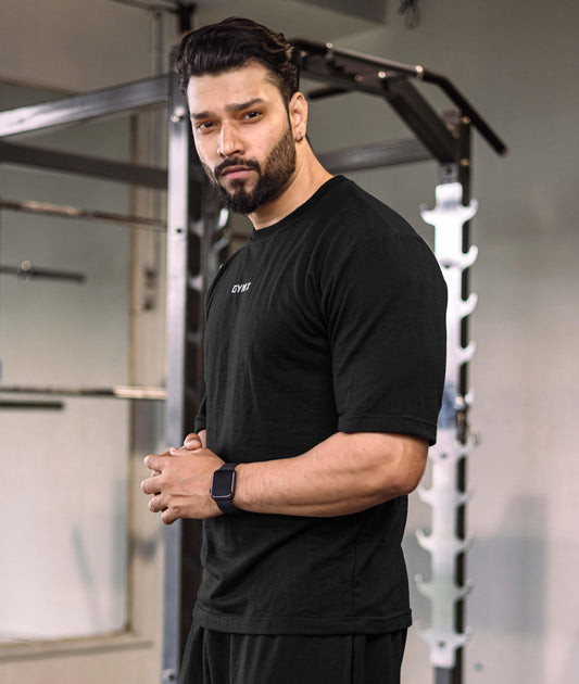 Believe In Your Power GymX Oversized T-shirt: Black