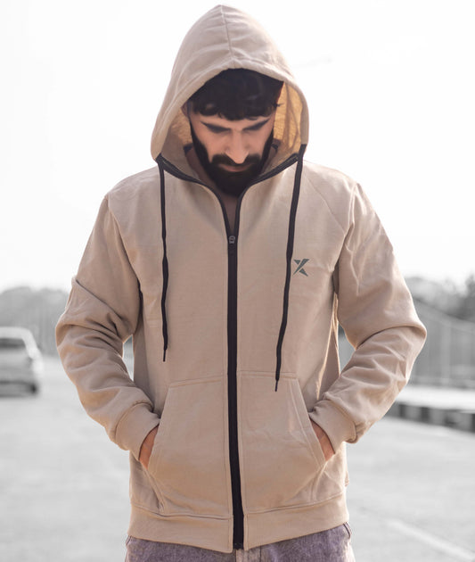 Winter Arc Oversized GymX Hoodie: Beige