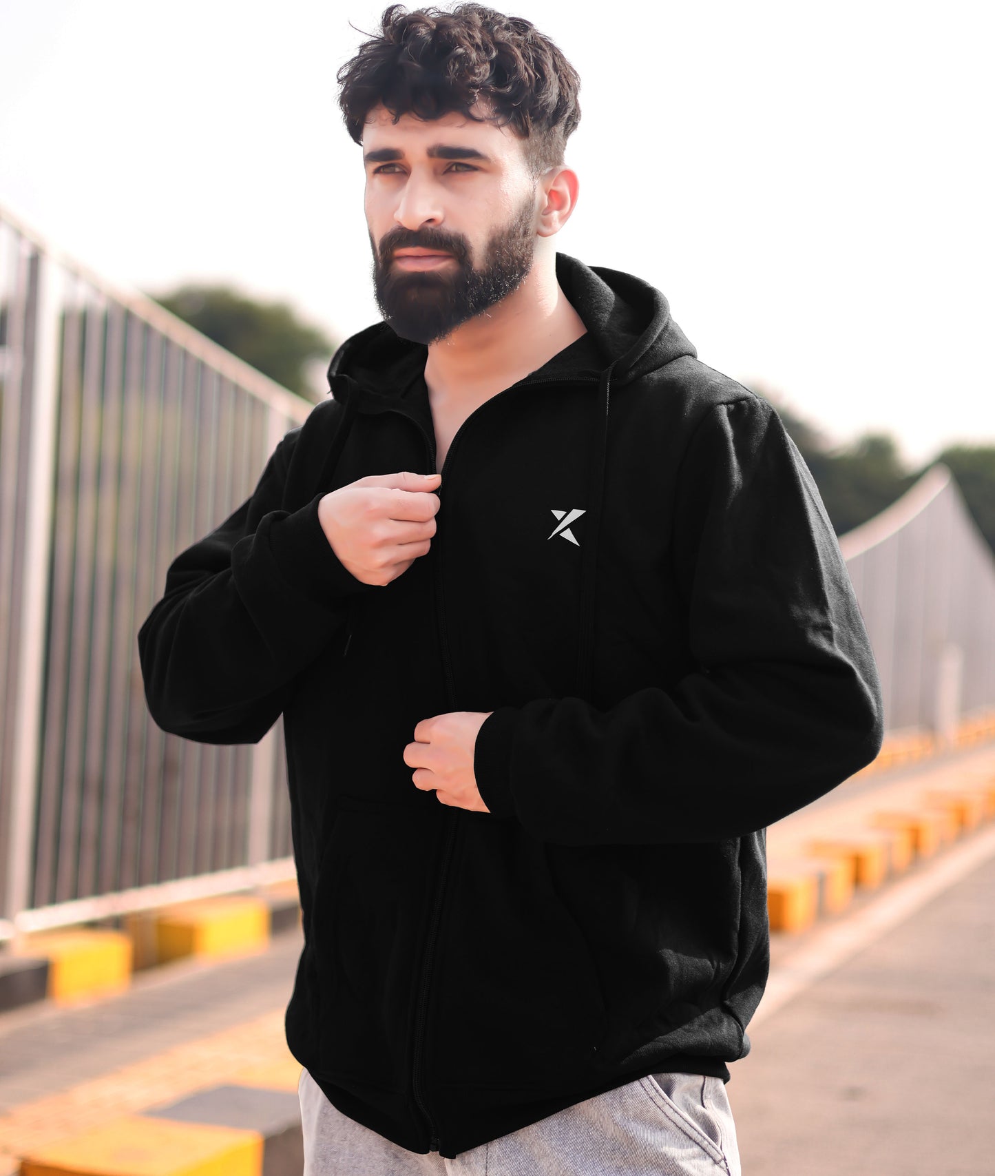 Winter Arc Oversized GymX Hoodie: Black