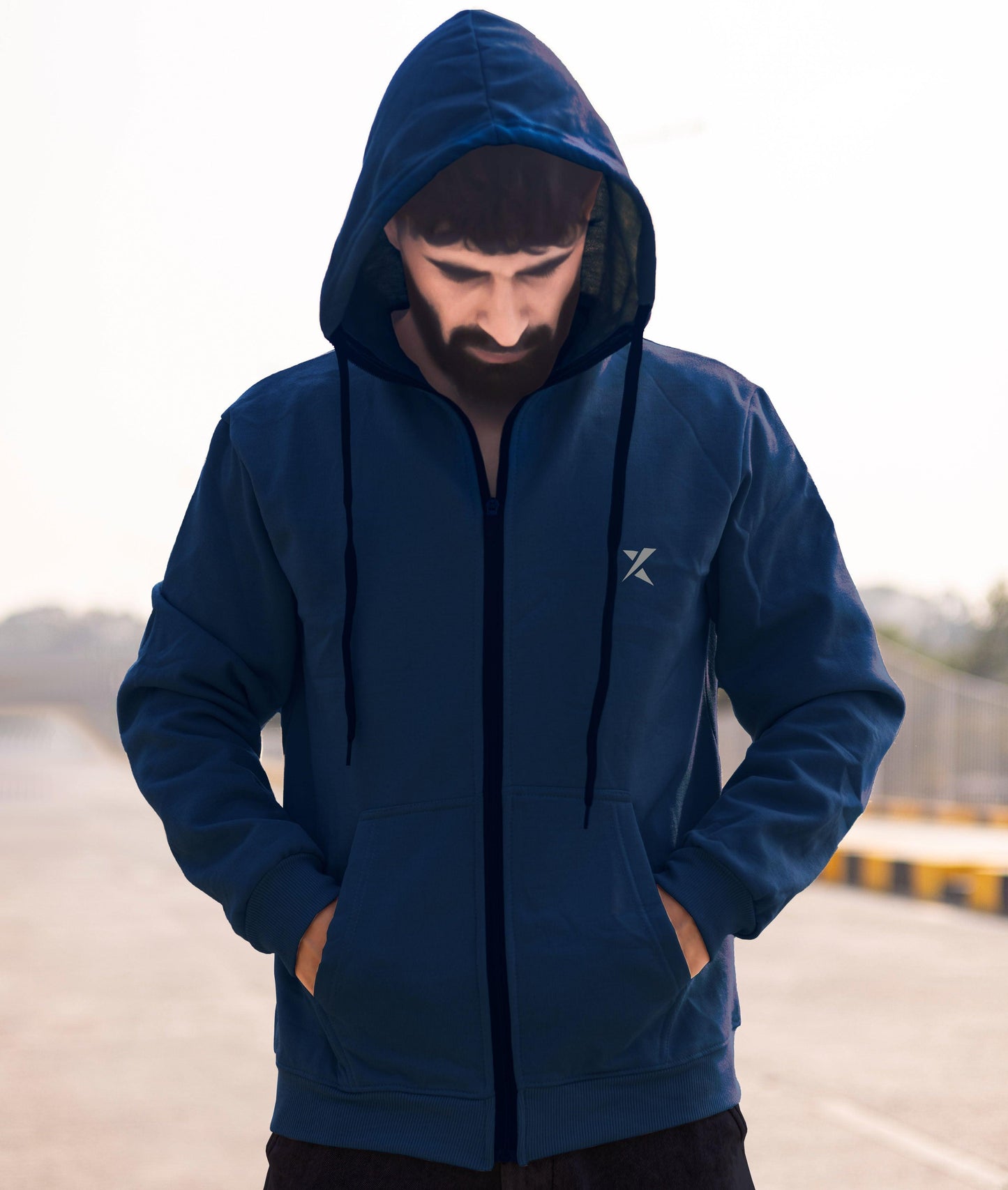 Winter Arc Oversized GymX Hoodie: Persian Blue