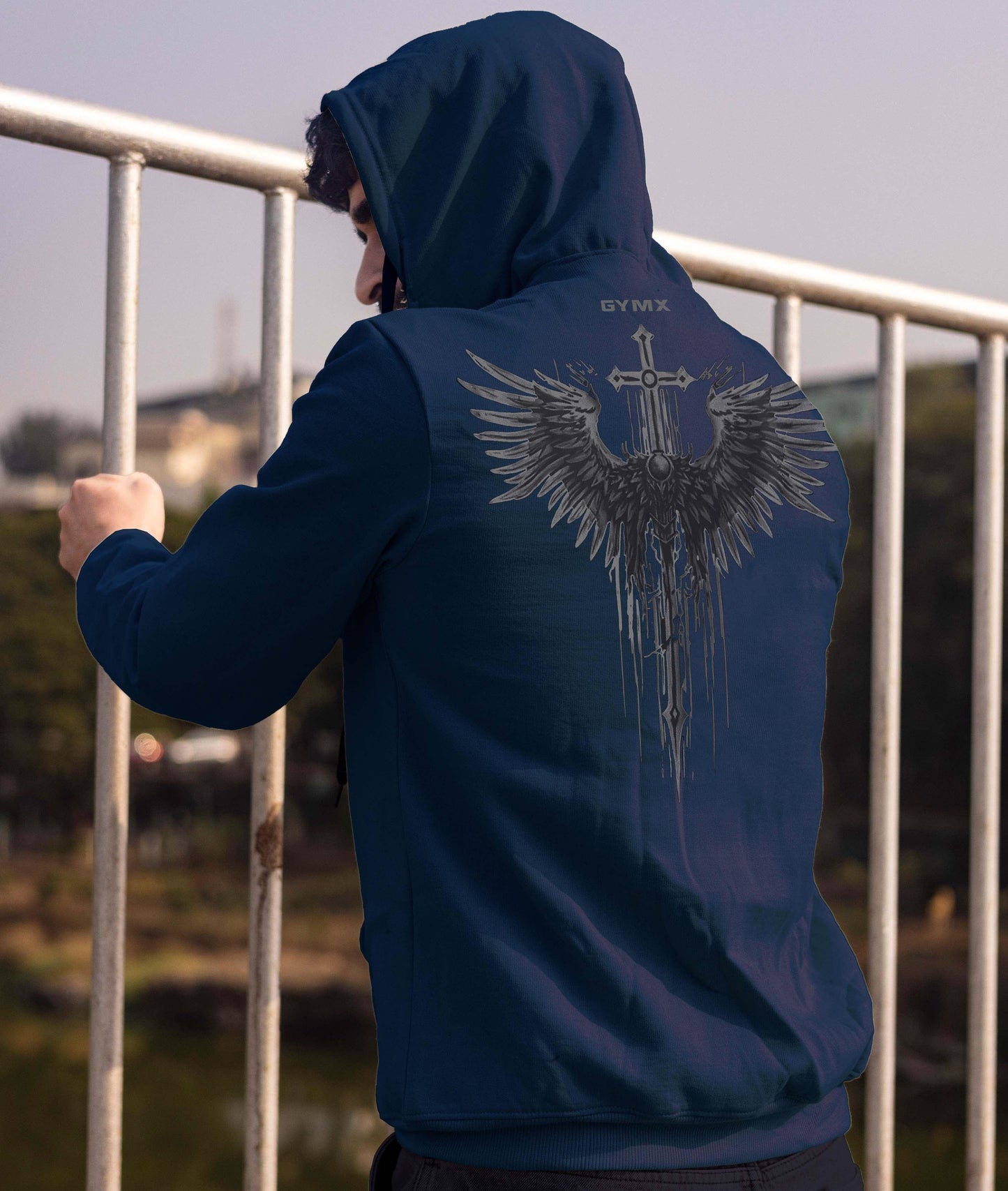 Winter Arc Oversized GymX Hoodie: Persian Blue