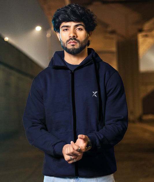 Winter Arc Oversized GymX Hoodie: Midnight Blue