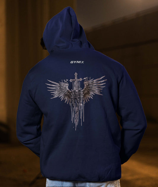 Winter Arc Oversized GymX Hoodie: Midnight Blue