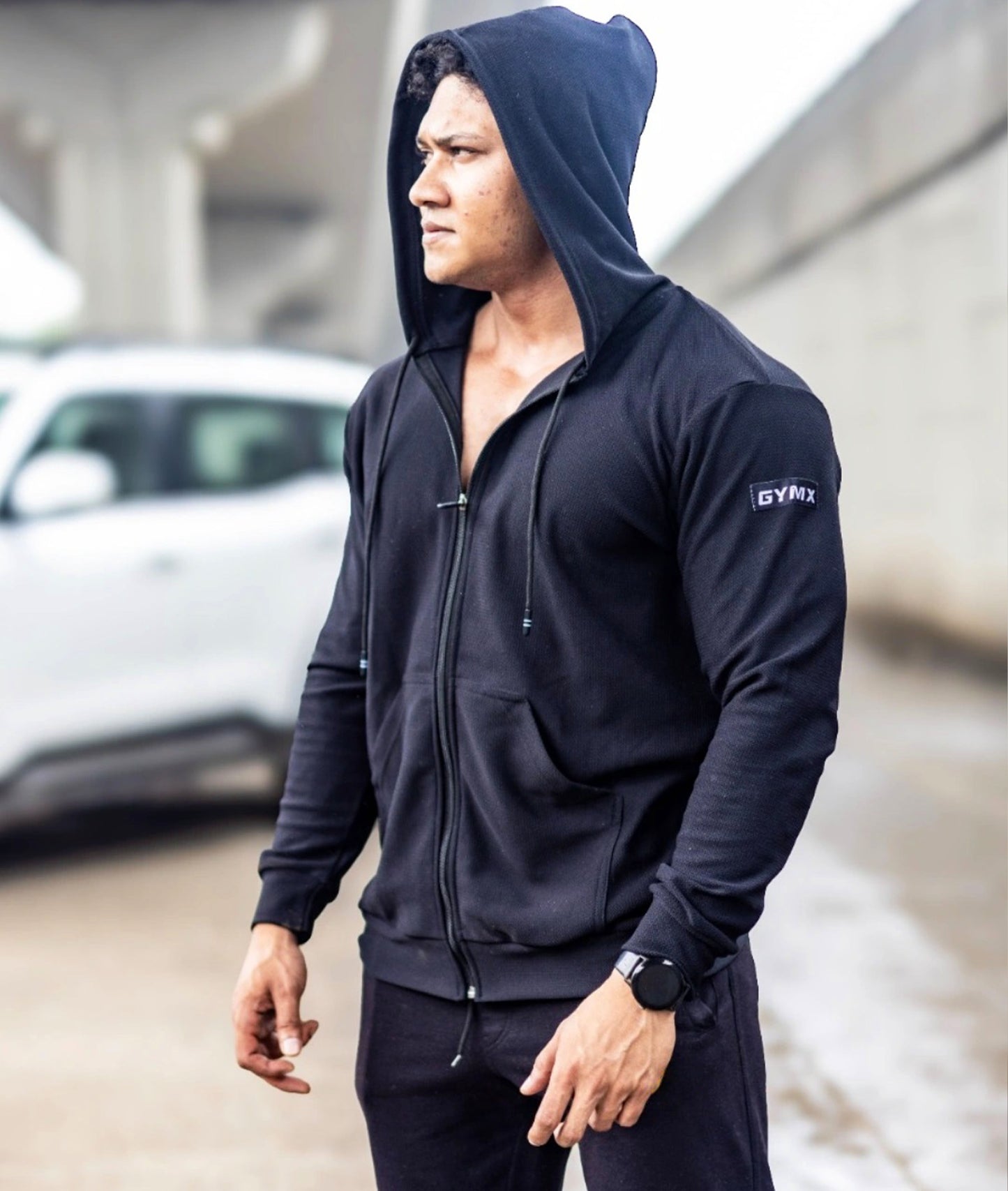 Vogue GymX Hoodie: Black