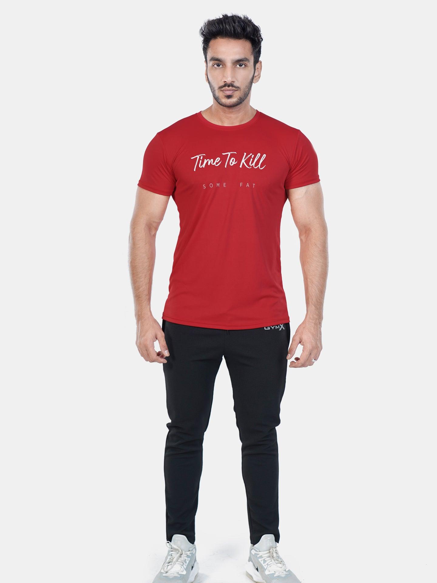 Ultra Lite GymX Red Tee: Time To Kill Some Fat - Sale - GymX