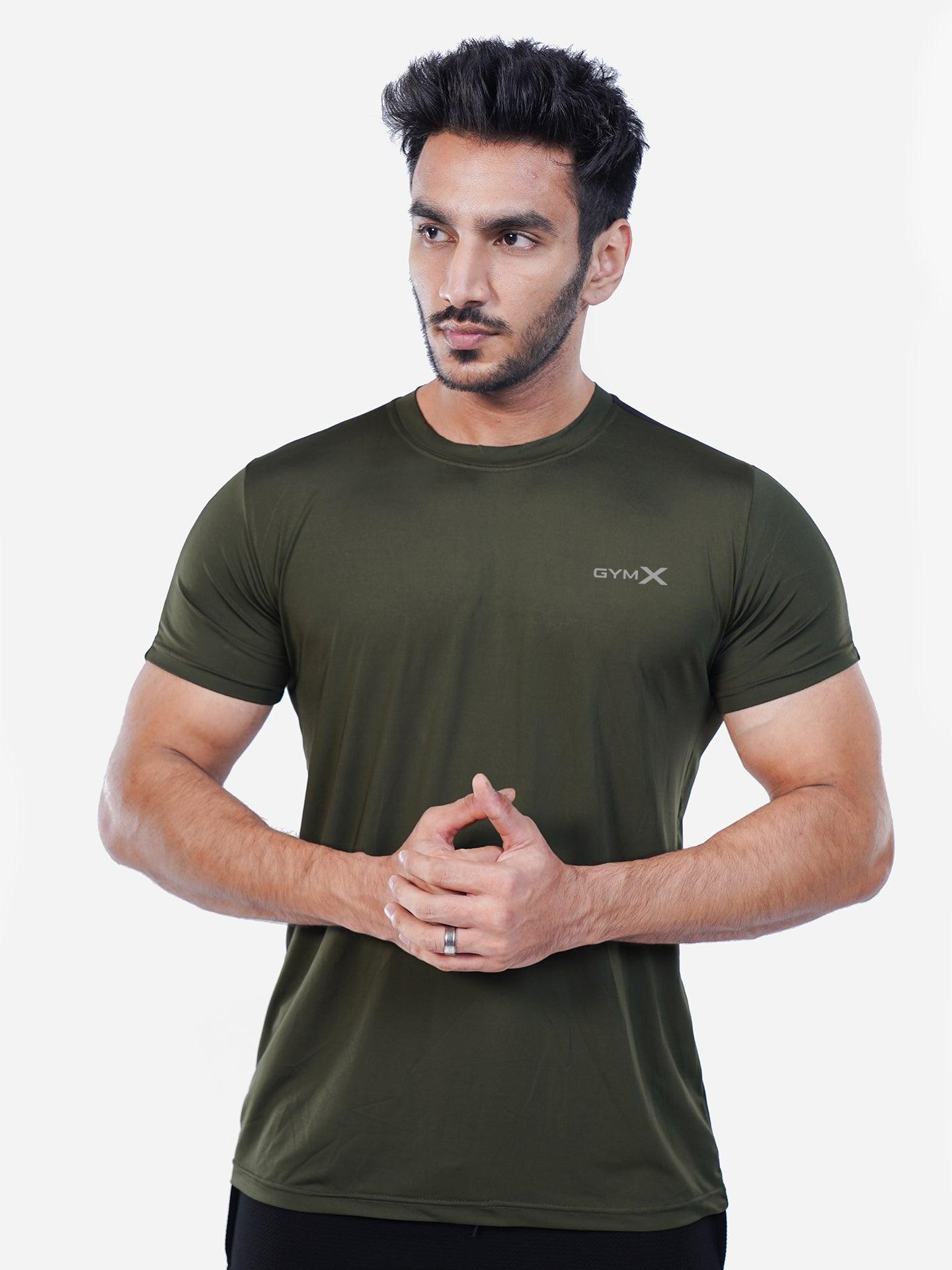 Olive Green GymX Panel Tee - Sale - GymX