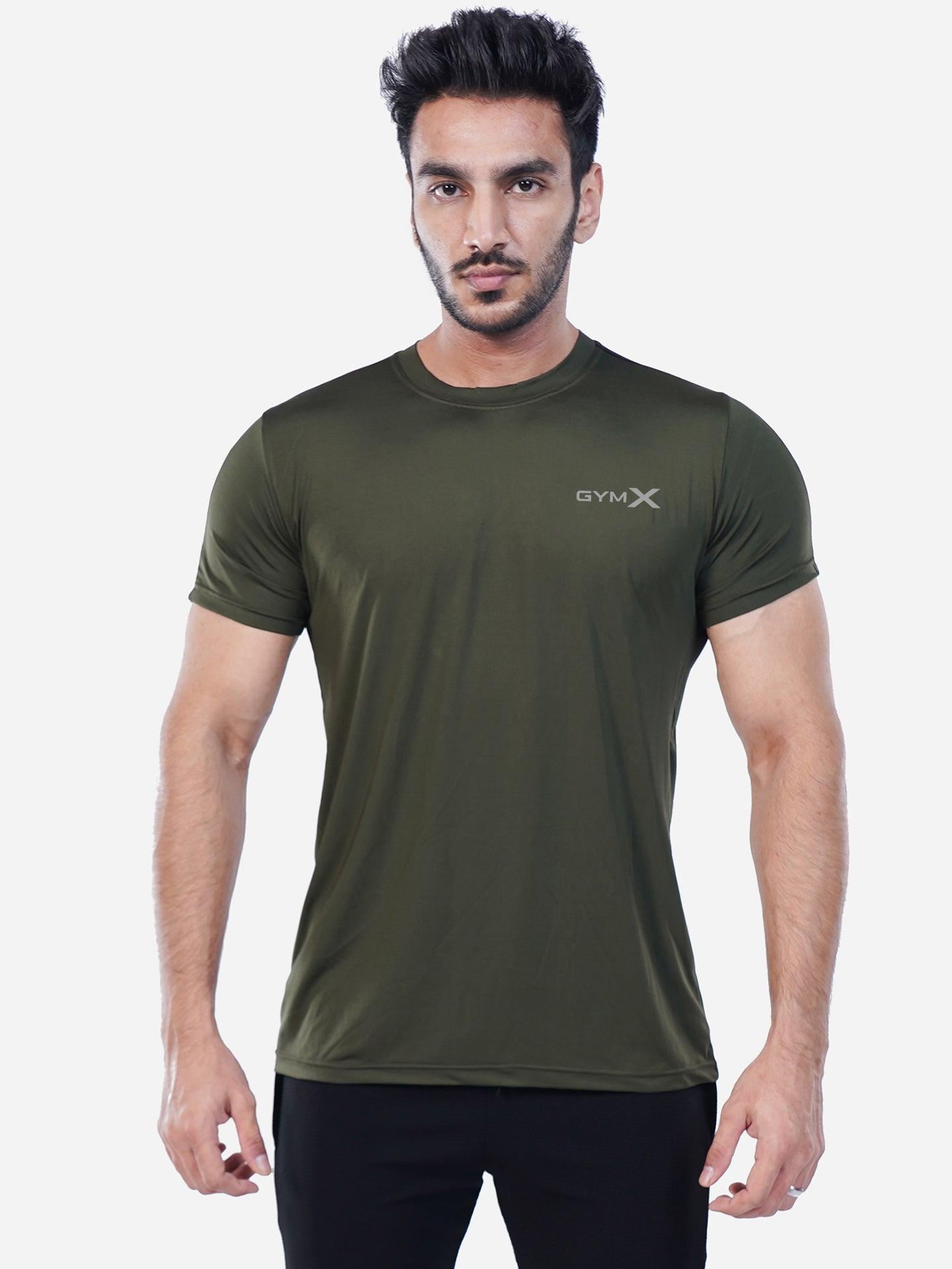 Olive Green GymX Panel Tee - Sale - GymX