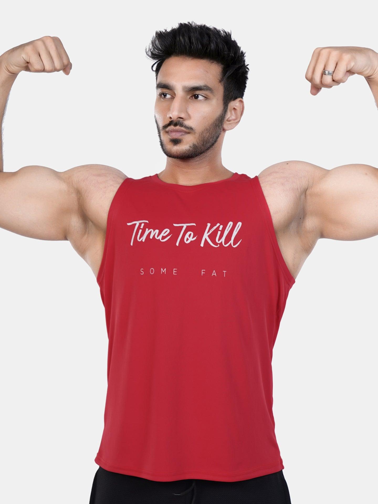 Ultra Lite GymX Red Tank: Time To Kill Some Fat - Sale - GymX