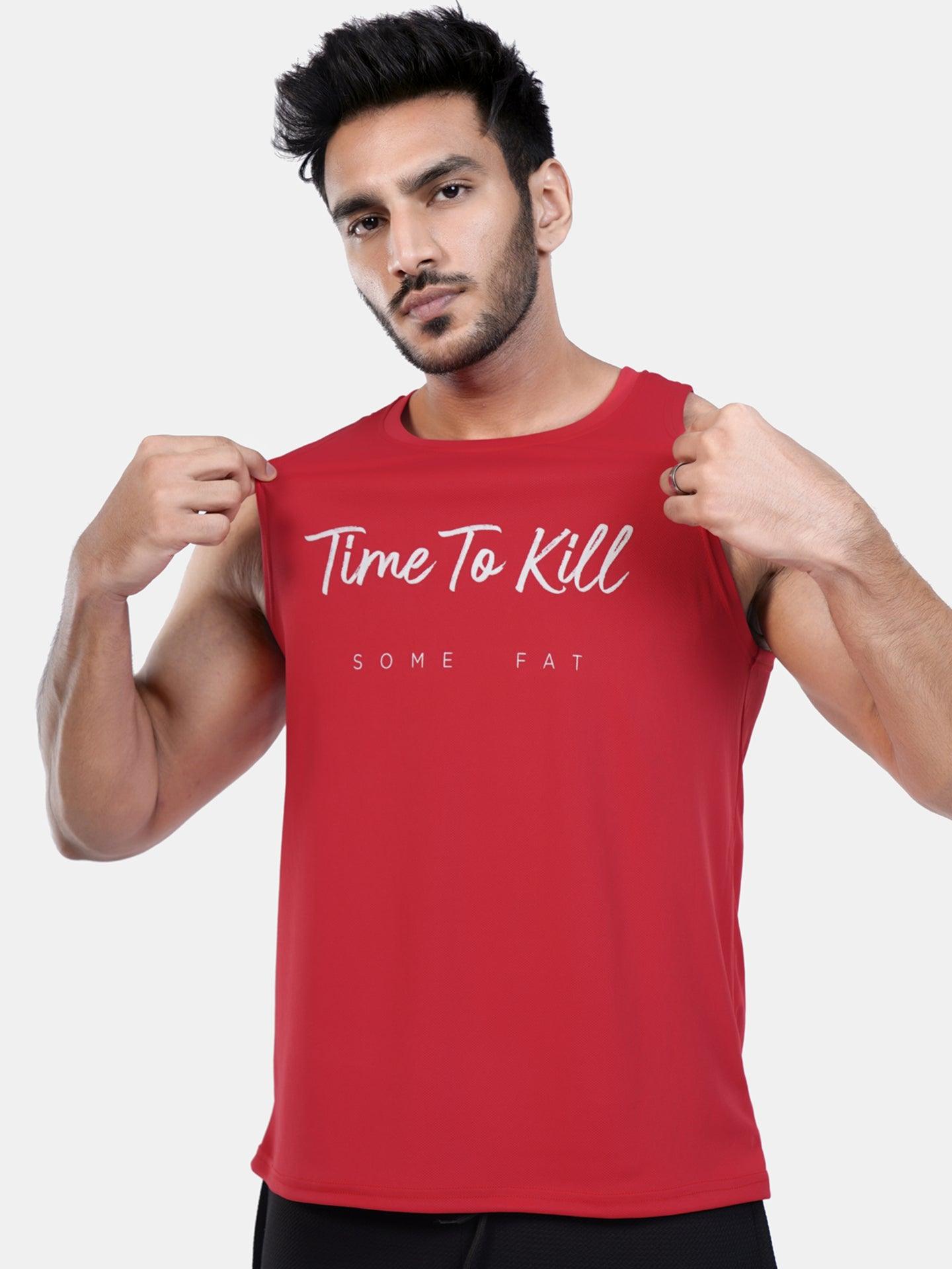 Ultra Lite GymX Red Tank: Time To Kill Some Fat - Sale - GymX