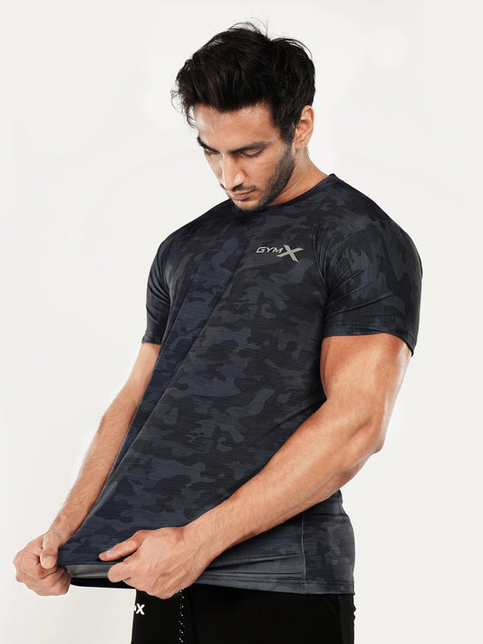 Mystery Blue Camo Tshirt - Sale - GymX