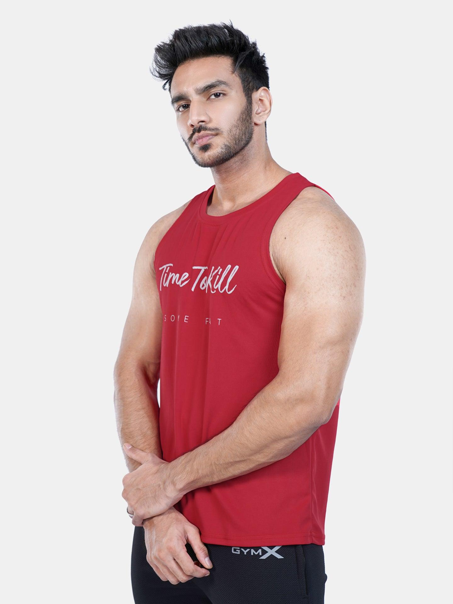 Ultra Lite GymX Red Tank: Time To Kill Some Fat - Sale - GymX