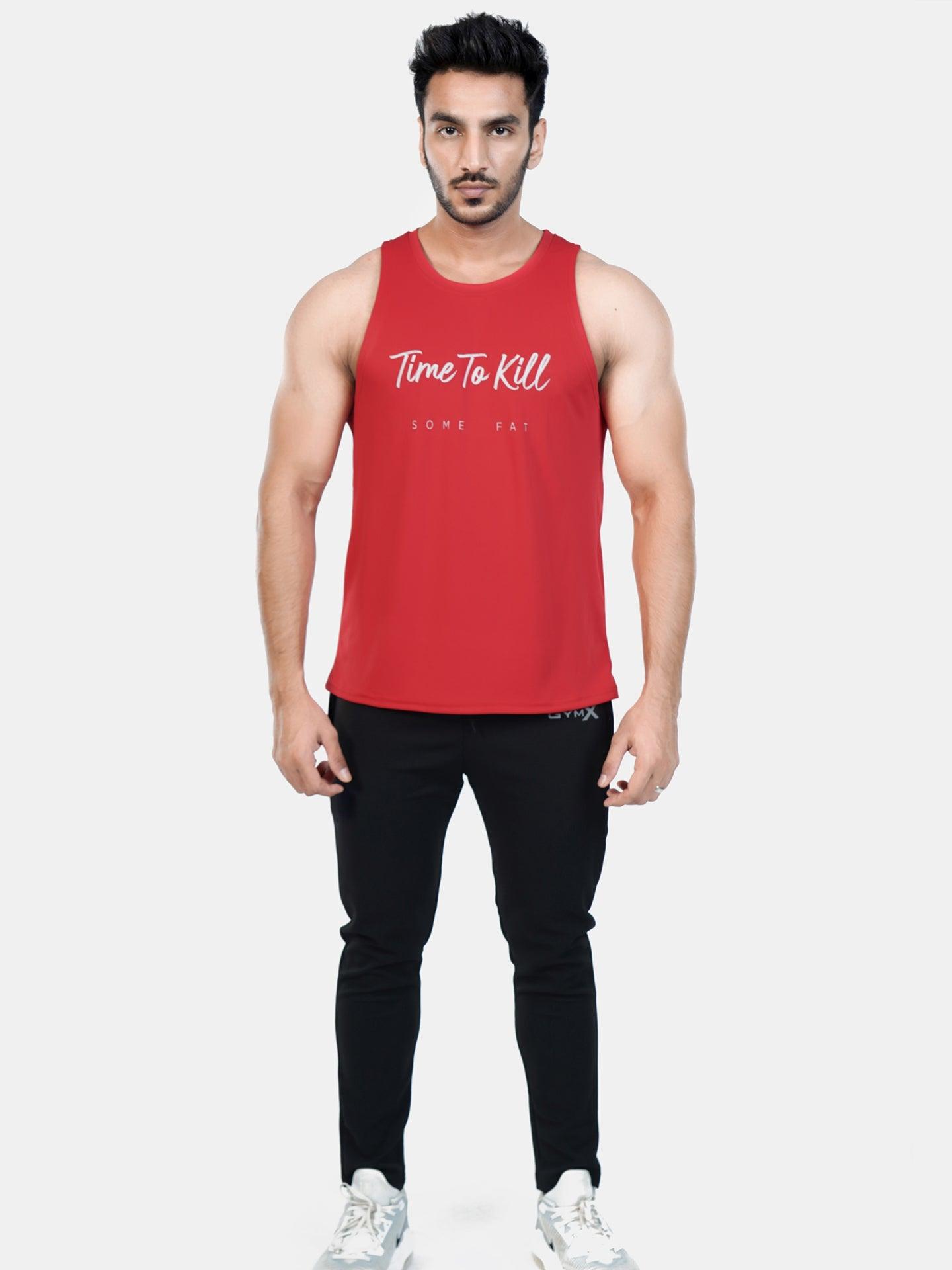 Ultra Lite GymX Red Tank: Time To Kill Some Fat - Sale - GymX