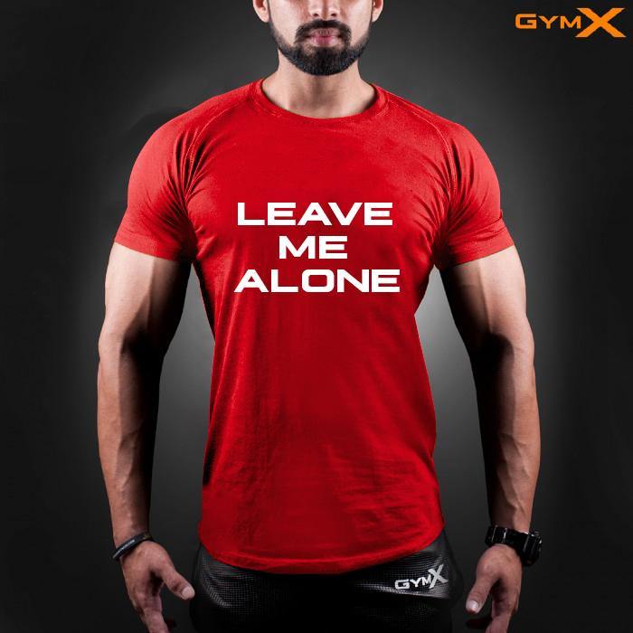 Leave Me Alone Half Sleeve Tee- Sale - GymX