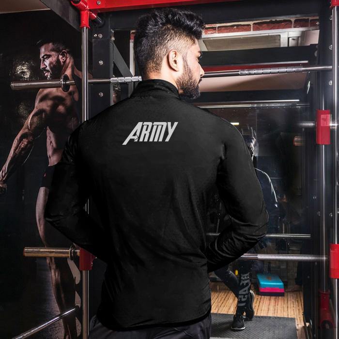 Army Black Windcheater - Aero Series - Sale - GymX