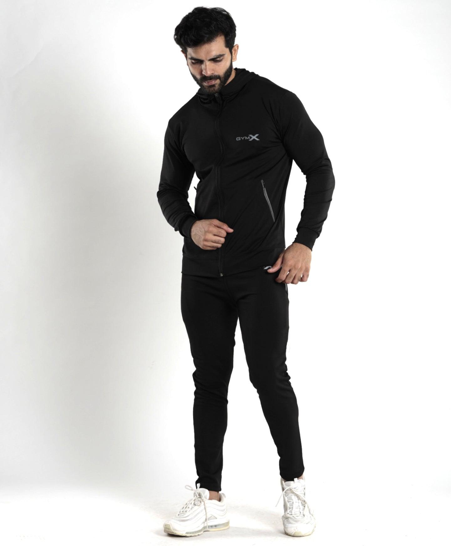 Lancer Muscle Fit Hoodie- Jet Black - Sale - GymX