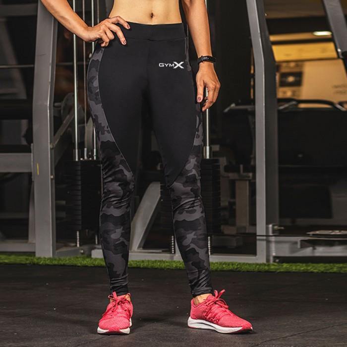 Dark Camo Panelled Leggings - Essential Series - GymX