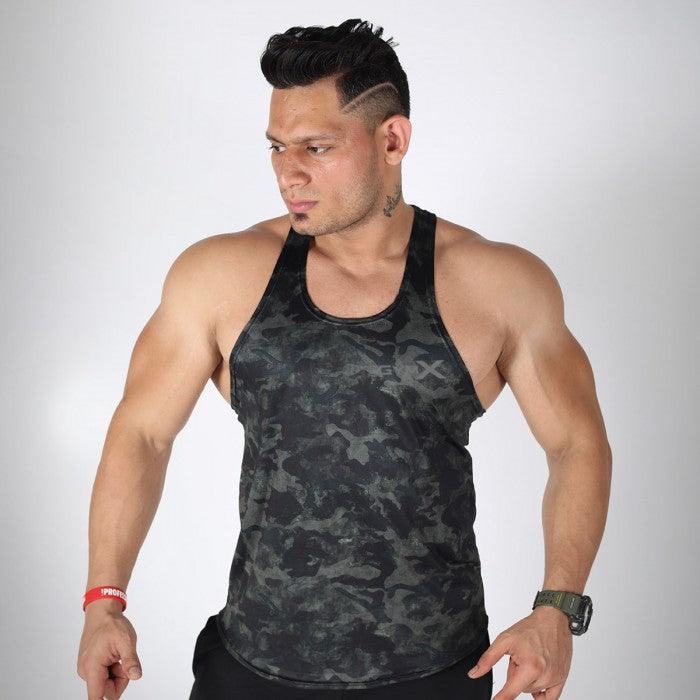 Forest Green Camo Performance Stringer- Sale - GymX