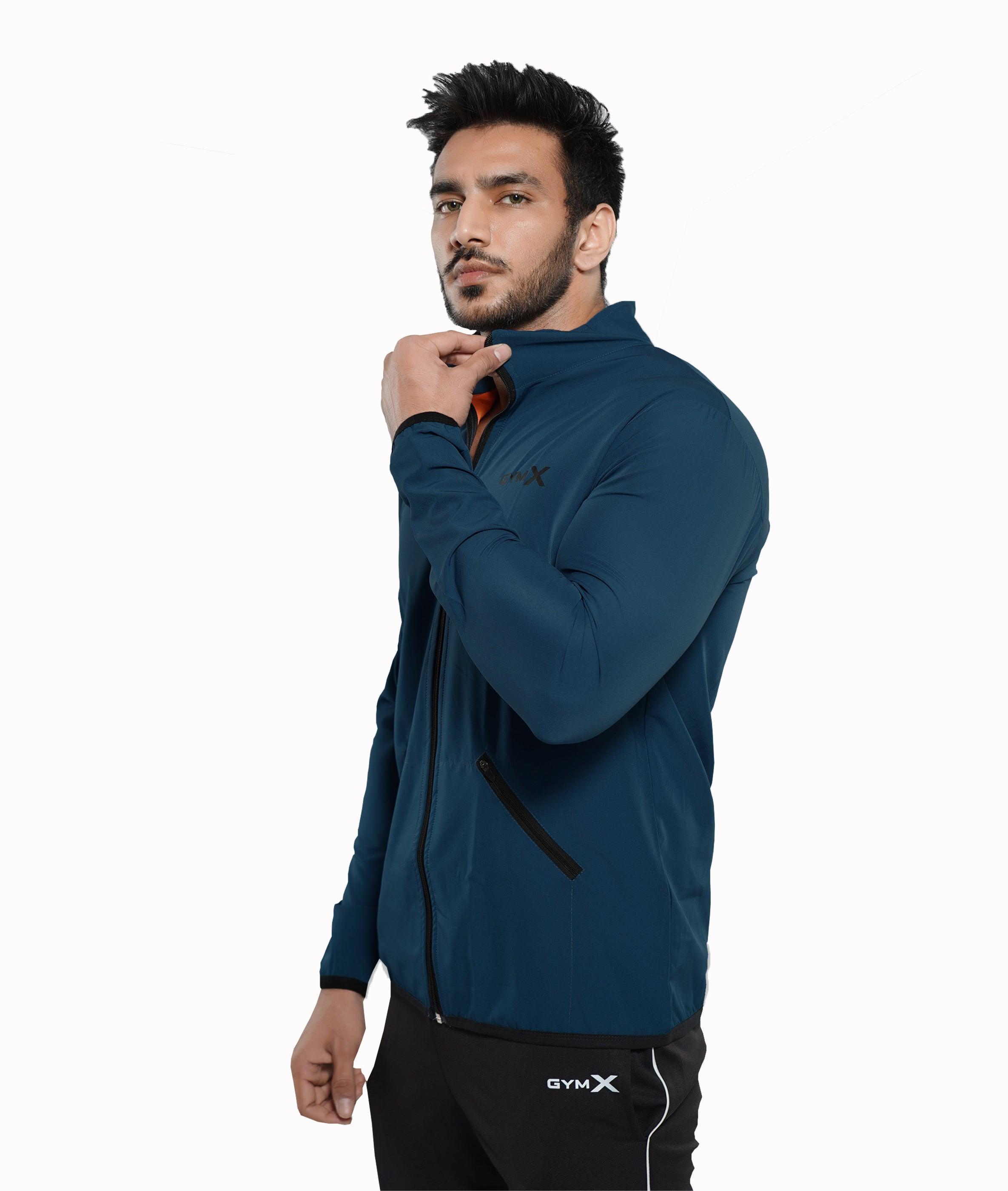 Night Blue GymX Windcheater (Dedicated Phone Pocket) at Rs 1199.00, Fashion Hoodies