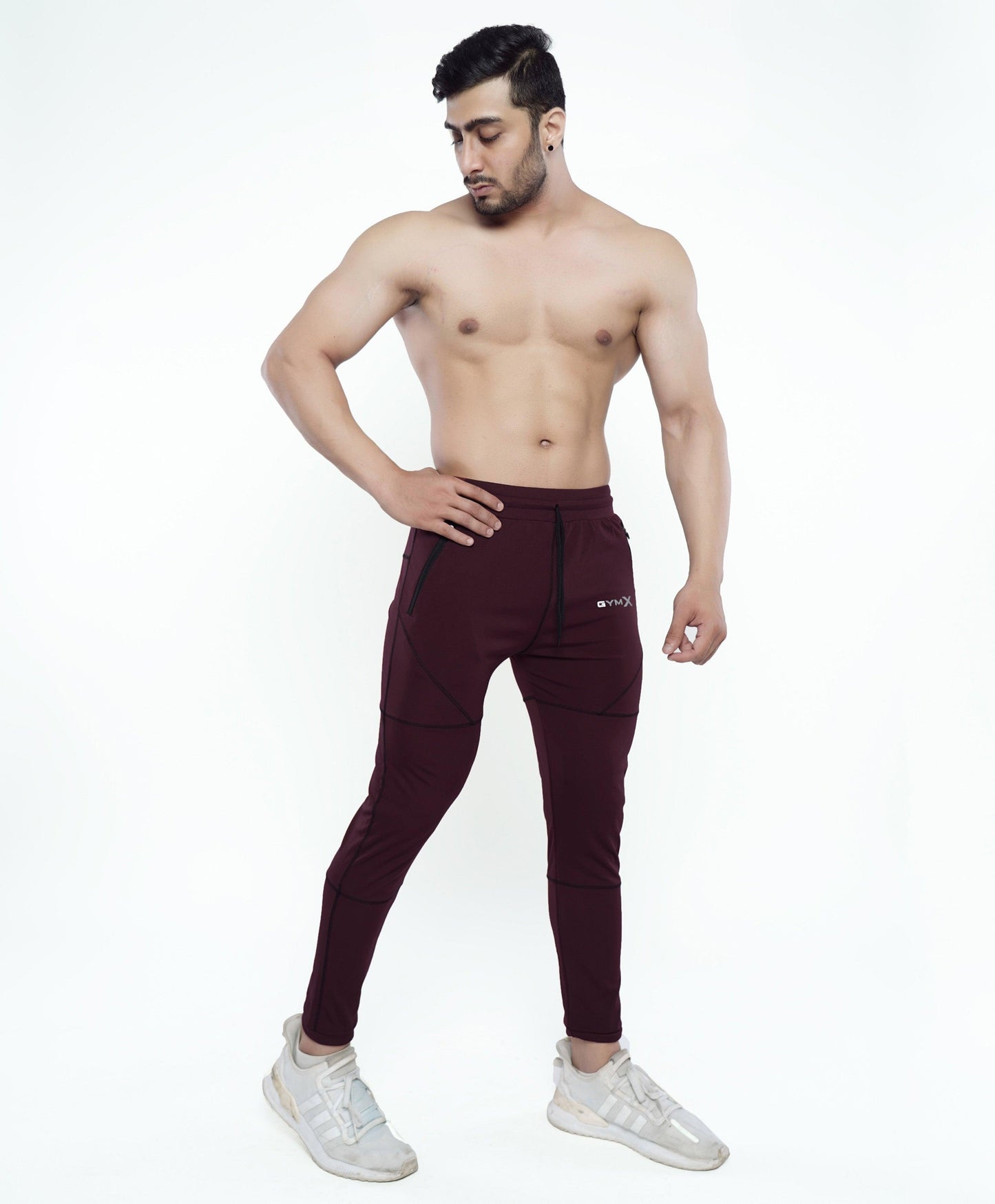 Sports Fitted Bottoms- Burgundy- Sale - GymX