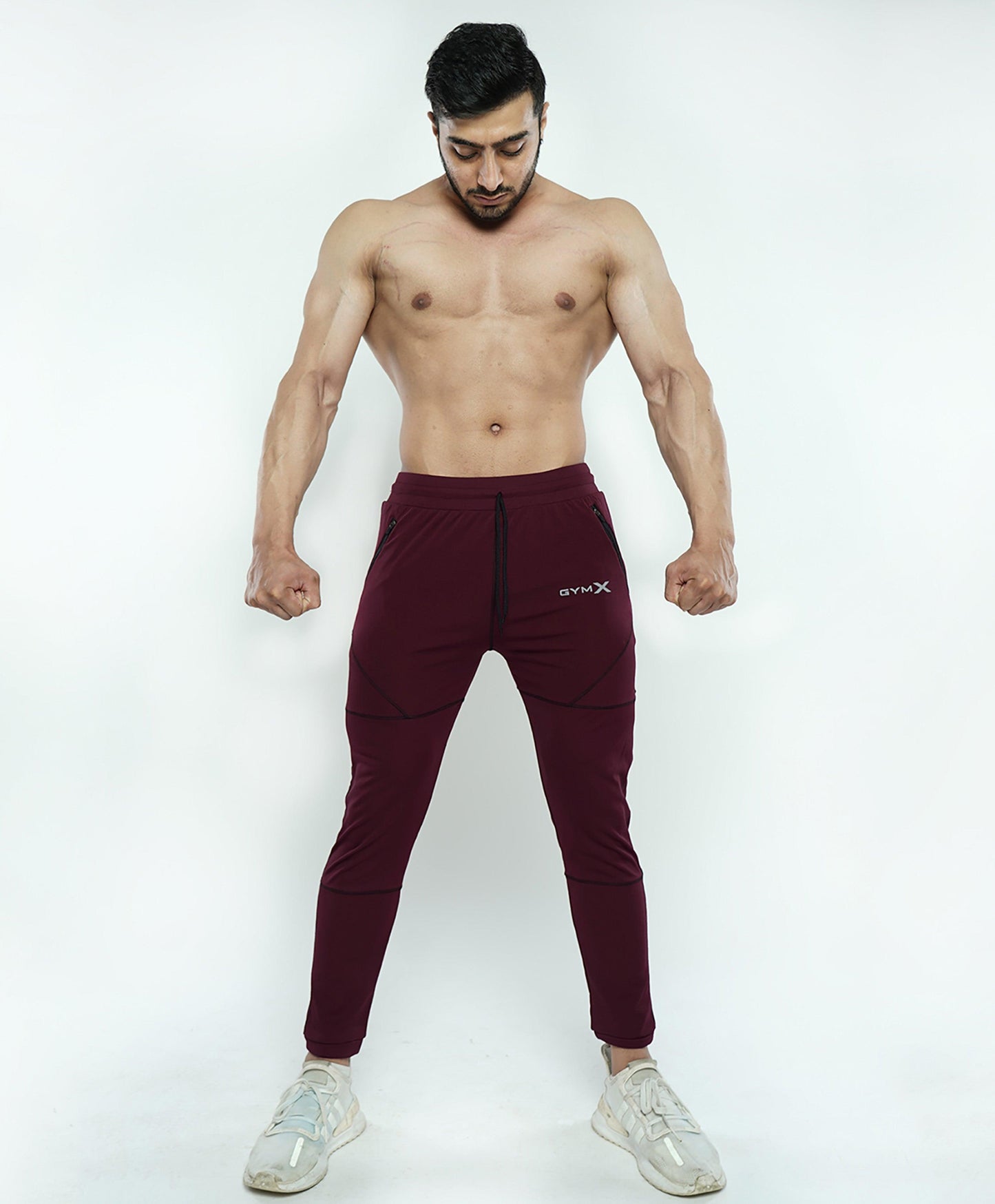 Sports Fitted Bottoms- Burgundy- Sale - GymX