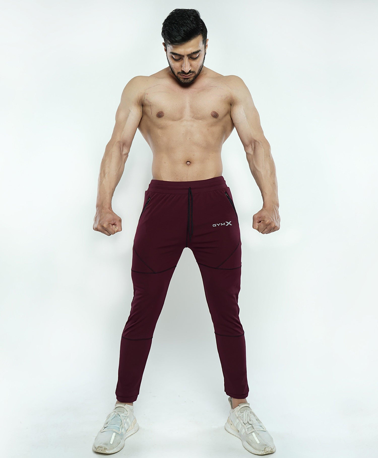 Sports Fitted Bottoms- Burgundy- Sale - GymX