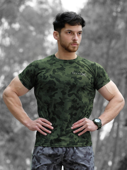 Stealth Green Camo GymX Tee - Sale