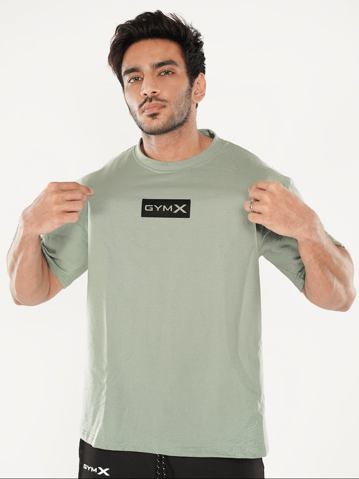 Oversized GymX Tee: Sage Green - Sale - GymX