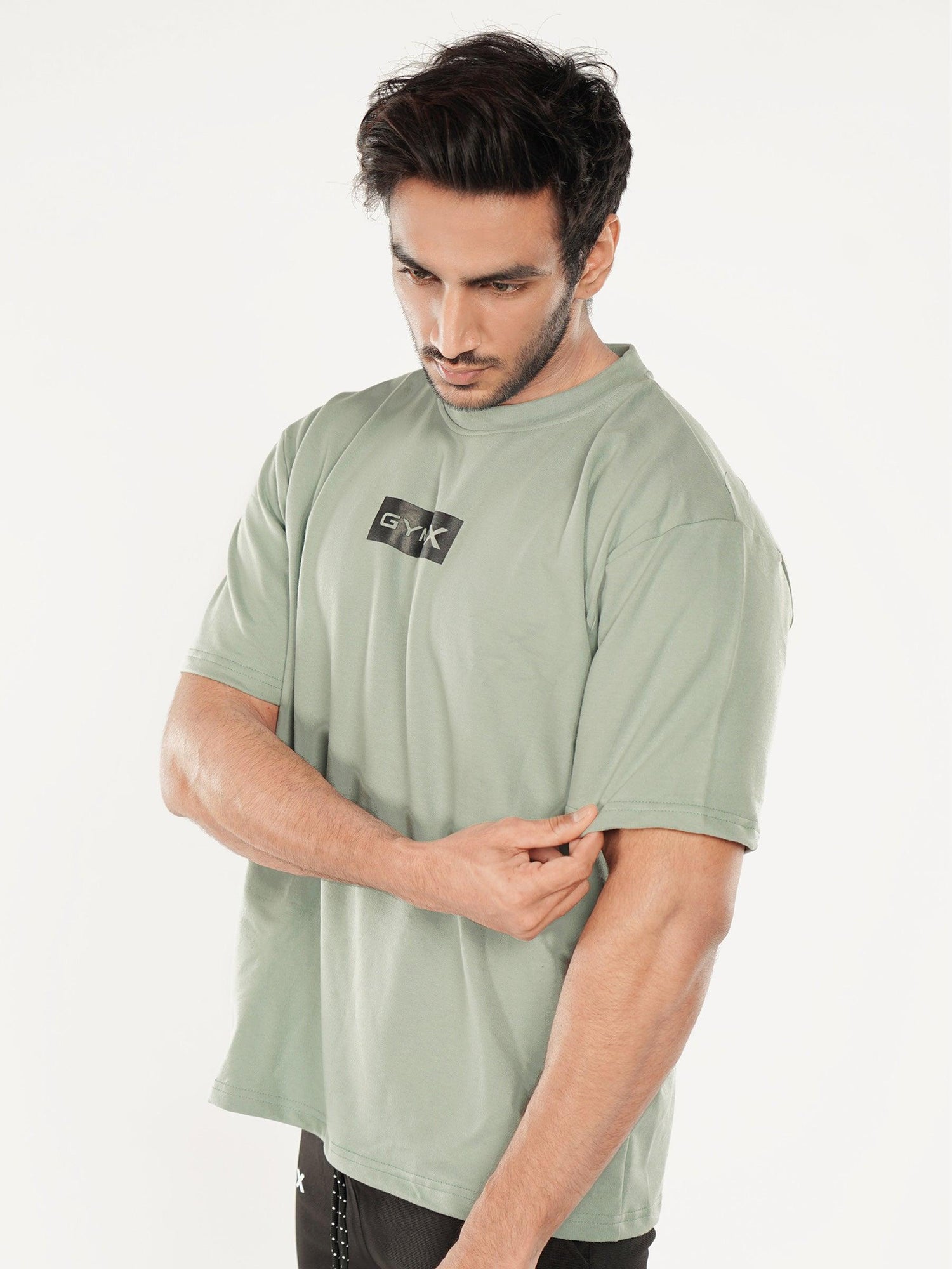 Oversized GymX Tee: Sage Green - Sale - GymX