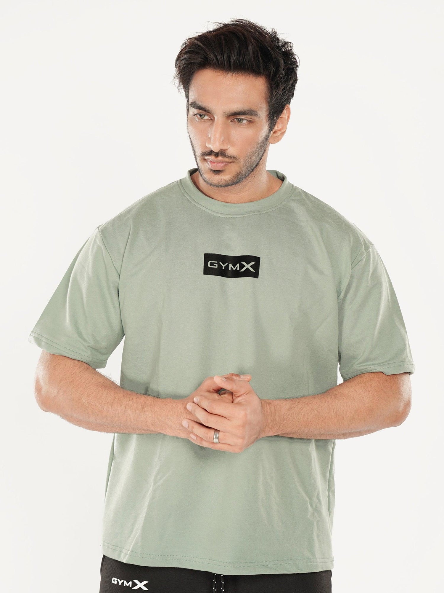 Oversized GymX Tee: Sage Green - Sale - GymX