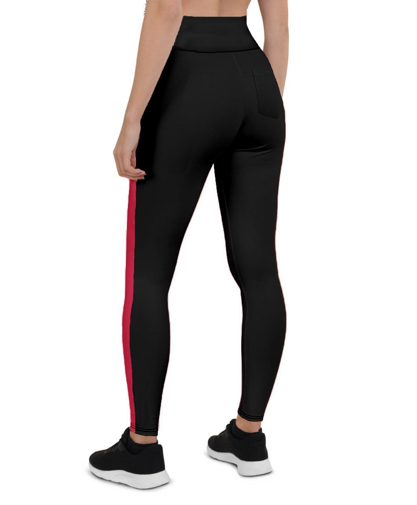 UFO Black leggings with pink panel - Sale - GymX