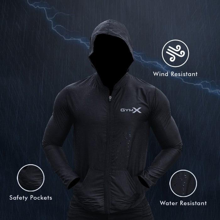 Storm Black waterproof jacket (rain-wear)- Sale - GymX